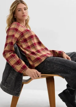 Hot Tunikabluse aus Flanell Damen Bekleidung·Jacken & Mäntel|Blusen & Tuniken
