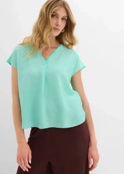 Damen bonprix Blusen & Tuniken|Bekleidung·Jacken & Mäntel|Tunikabluse aus fließendem Viskose-Mix