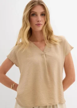Damen bonprix Bekleidung·Jacken & Mäntel|Blusen & Tuniken|Tunikabluse aus fließendem Viskose-Mix
