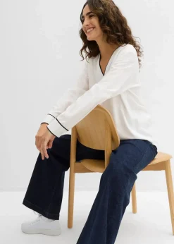 Damen bonprix Blusen & Tuniken|Bekleidung·Jacken & Mäntel|Tunikabluse aus fließender Viskose