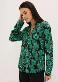 Damen bonprix Blusen & Tuniken|Nachhaltigere Materialien|Tunikabluse aus fließender Viskose