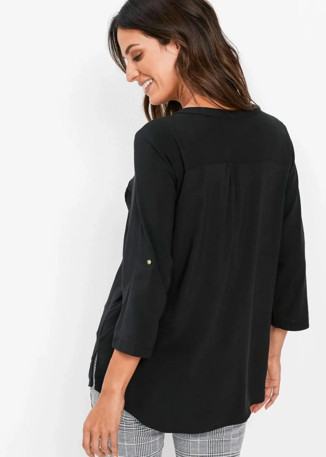 Damen bonprix Blusen & Tuniken|Nachhaltigere Materialien|Tunikabluse aus fließender Viskose