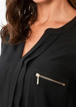 Damen bonprix Blusen & Tuniken|Nachhaltigere Materialien|Tunikabluse aus fließender Viskose
