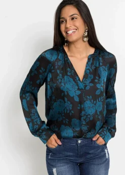 Outlet Tunikabluse aus leichtem Crêpe Damen Bekleidung·Jacken & Mäntel|Blusen & Tuniken