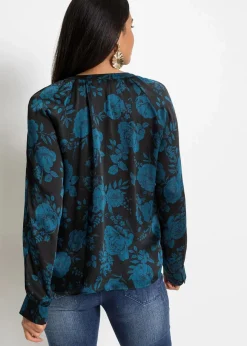 Outlet Tunikabluse aus leichtem Crêpe Damen Bekleidung·Jacken & Mäntel|Blusen & Tuniken