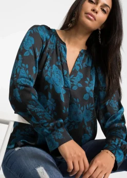 Outlet Tunikabluse aus leichtem Crêpe Damen Bekleidung·Jacken & Mäntel|Blusen & Tuniken