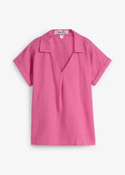 Tunikabluse aus luftigem Leinen-Mix Damen Bekleidung·Jacken & Mäntel|Blusen & Tuniken