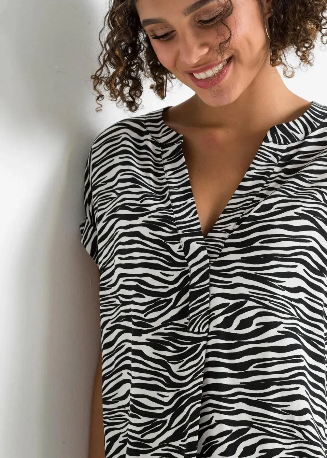 Damen bonprix Blusen & Tuniken|Nachhaltigere Materialien|Tunikabluse aus reiner Viskose