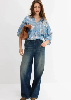 Clearance Tunikabluse aus softem Viskose-Mix Damen Bekleidung·Jacken & Mäntel|Blusen & Tuniken