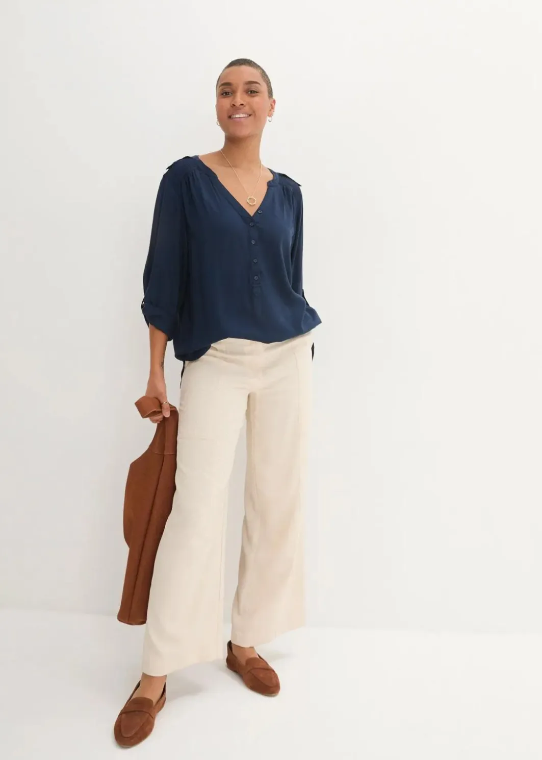 Damen bonprix Blusen & Tuniken|Nachhaltigere Materialien|Tunikabluse aus softer Viskose