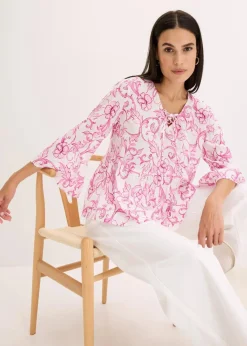 Damen bonprix Nachhaltigere Materialien|Blusen & Tuniken|Tunikabluse aus strukturierter Viskose