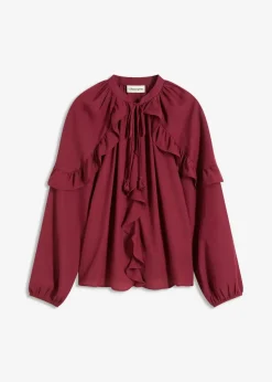 Damen bonprix Bekleidung·Jacken & Mäntel|Blusen & Tuniken|Tunikabluse mit Volants