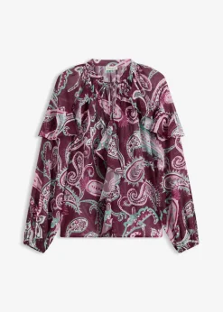 Damen bonprix Nachhaltigere Materialien|Blusen & Tuniken|Tunikabluse mit Volants