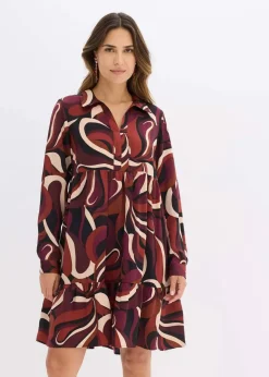 Best Tunika-Kleid aus fließendem Satin Damen Bekleidung·Pullover & Strickjacken|Kleider