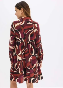 Best Tunika-Kleid aus fließendem Satin Damen Bekleidung·Pullover & Strickjacken|Kleider