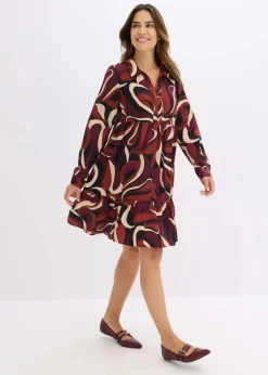Best Tunika-Kleid aus fließendem Satin Damen Bekleidung·Pullover & Strickjacken|Kleider