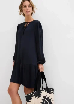 Damen bonprix Bekleidung·Pullover & Strickjacken|Kleider|Tunika-Kleid aus fließender Viskose