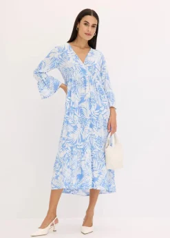 Damen bonprix Bekleidung·Pullover & Strickjacken|Kleider|Tunika-Kleid aus fließender Viskose