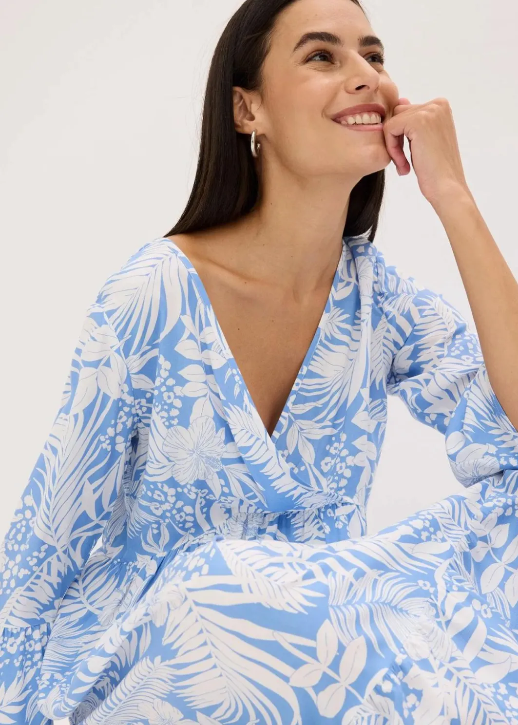 Damen bonprix Bekleidung·Pullover & Strickjacken|Kleider|Tunika-Kleid aus fließender Viskose