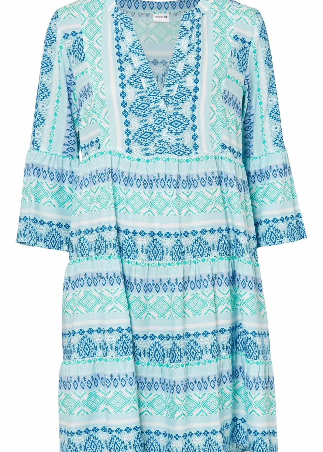 Outlet Tunika-Kleid aus fließender Viskose Damen Bekleidung·Pullover & Strickjacken|Kleider