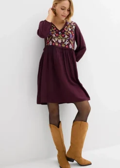 Damen bonprix Bekleidung·Pullover & Strickjacken|Kleider|Tunika-Kleid aus fließender Viskose