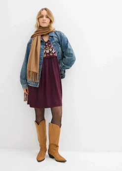 Damen bonprix Bekleidung·Pullover & Strickjacken|Kleider|Tunika-Kleid aus fließender Viskose