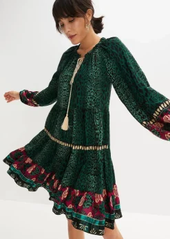 Damen bonprix Bekleidung·Pullover & Strickjacken|Nachhaltigere Materialien|Tunika-Kleid aus fließender Viskose