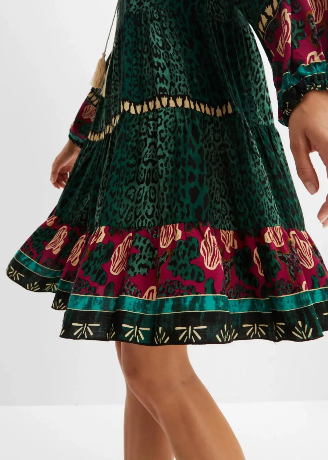 Damen bonprix Bekleidung·Pullover & Strickjacken|Nachhaltigere Materialien|Tunika-Kleid aus fließender Viskose