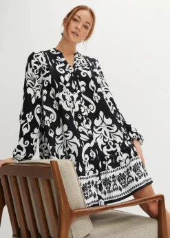 Damen bonprix Bekleidung·Pullover & Strickjacken|Kleider|Tunika-Kleid aus fließender Viskose
