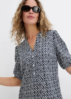 Damen bonprix Kleider|Bekleidung·Pullover & Strickjacken|Tunika-Kleid aus fließender Viskose