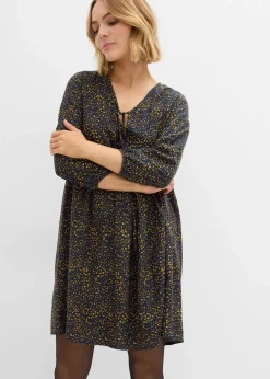 Damen bonprix Kleider|Bekleidung·Pullover & Strickjacken|Tunika-Kleid aus fließender Vikose