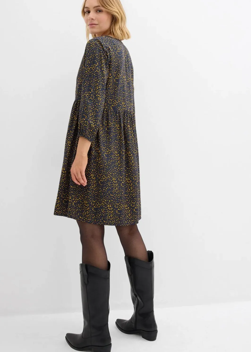 Damen bonprix Kleider|Bekleidung·Pullover & Strickjacken|Tunika-Kleid aus fließender Vikose