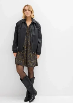 Damen bonprix Kleider|Bekleidung·Pullover & Strickjacken|Tunika-Kleid aus fließender Vikose