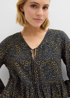 Damen bonprix Kleider|Bekleidung·Pullover & Strickjacken|Tunika-Kleid aus fließender Vikose