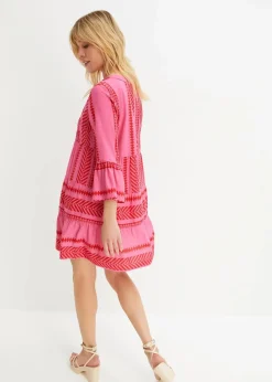 Damen bonprix Bekleidung·Pullover & Strickjacken|Kleider|Tunika-Kleid aus fließender Viskose