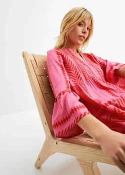Damen bonprix Bekleidung·Pullover & Strickjacken|Kleider|Tunika-Kleid aus fließender Viskose