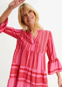 Damen bonprix Bekleidung·Pullover & Strickjacken|Kleider|Tunika-Kleid aus fließender Viskose