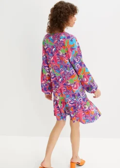 Damen bonprix Nachhaltigere Materialien|Kleider|Tunika-Kleid aus fließender Viskose