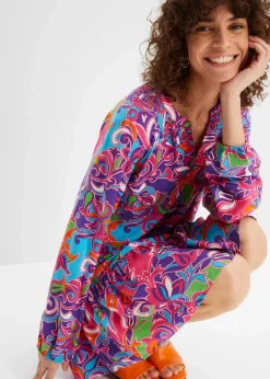 Damen bonprix Nachhaltigere Materialien|Kleider|Tunika-Kleid aus fließender Viskose