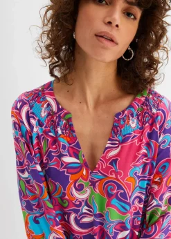 Damen bonprix Nachhaltigere Materialien|Kleider|Tunika-Kleid aus fließender Viskose