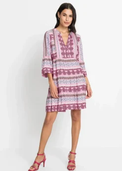 Damen bonprix Nachhaltigere Materialien|Kleider|Tunika-Kleid aus fließender Viskose