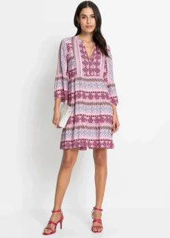 Damen bonprix Nachhaltigere Materialien|Kleider|Tunika-Kleid aus fließender Viskose