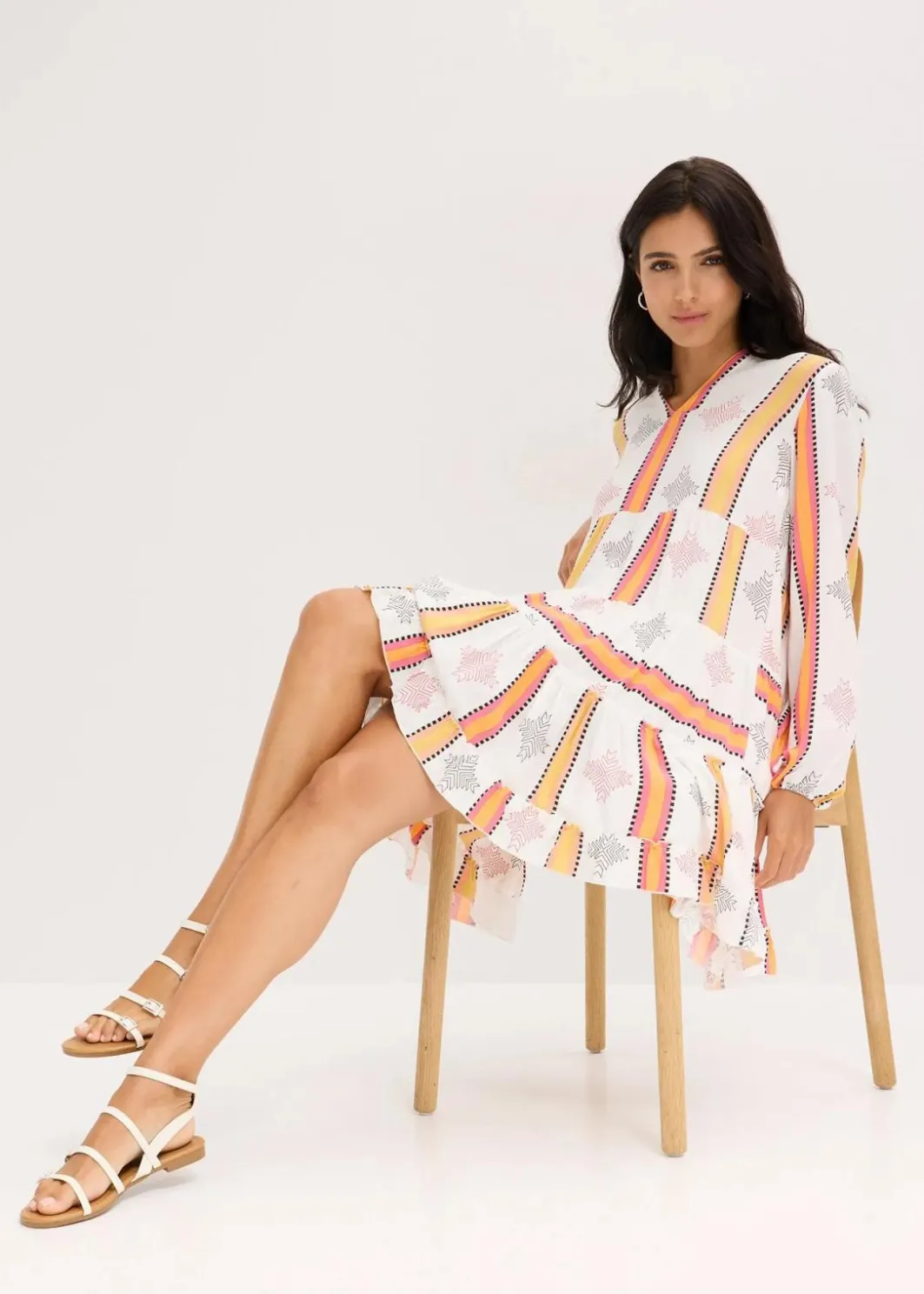 Hot Tunika-Kleid aus fließender Viskose Damen Bekleidung·Pullover & Strickjacken|Kleider