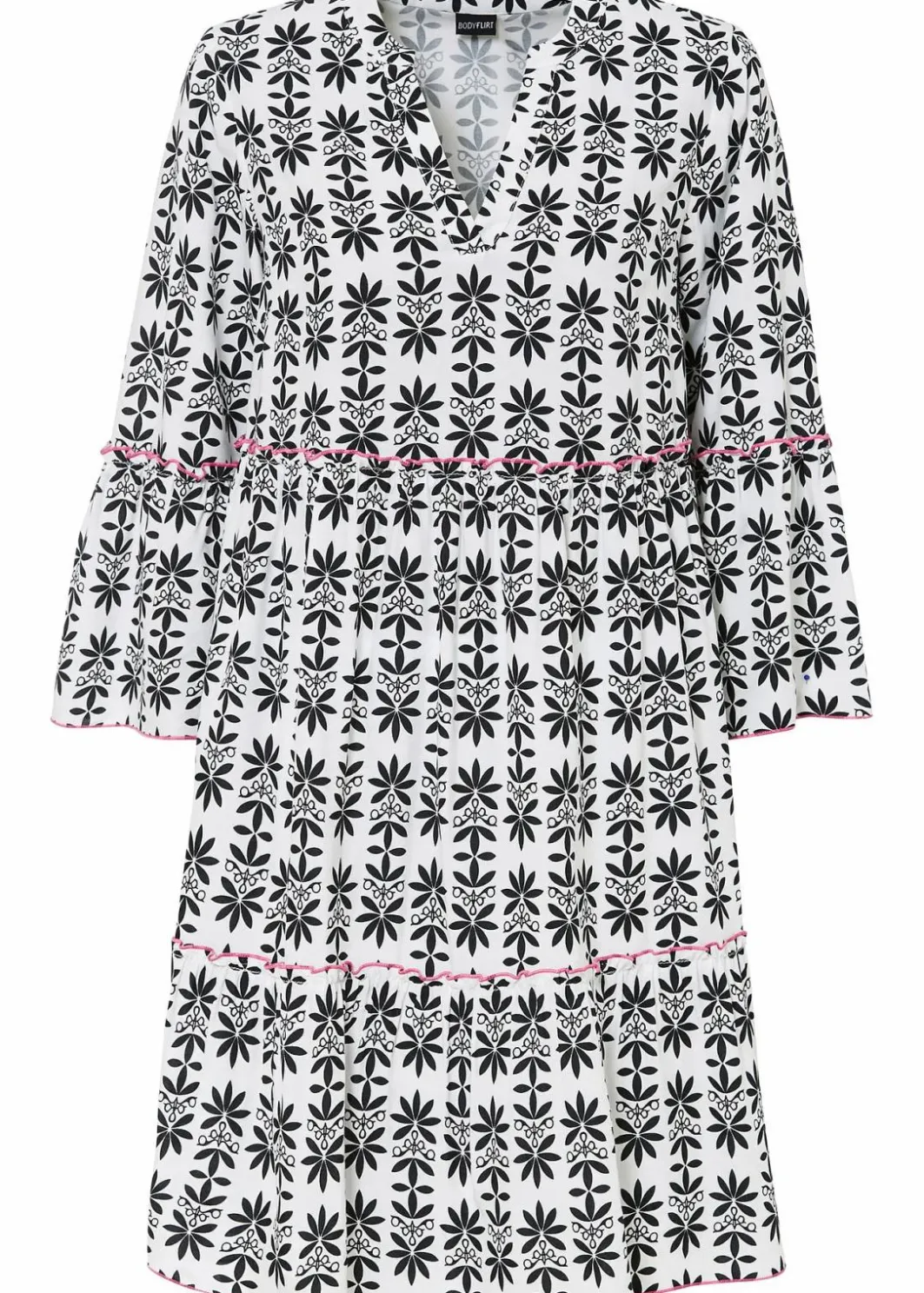 Damen bonprix Bekleidung·Pullover & Strickjacken|Kleider|Tunika-Kleid aus fließender Viskose