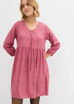 Tunika-Kleid aus fließender Vikose Damen Bekleidung·Pullover & Strickjacken|Kleider