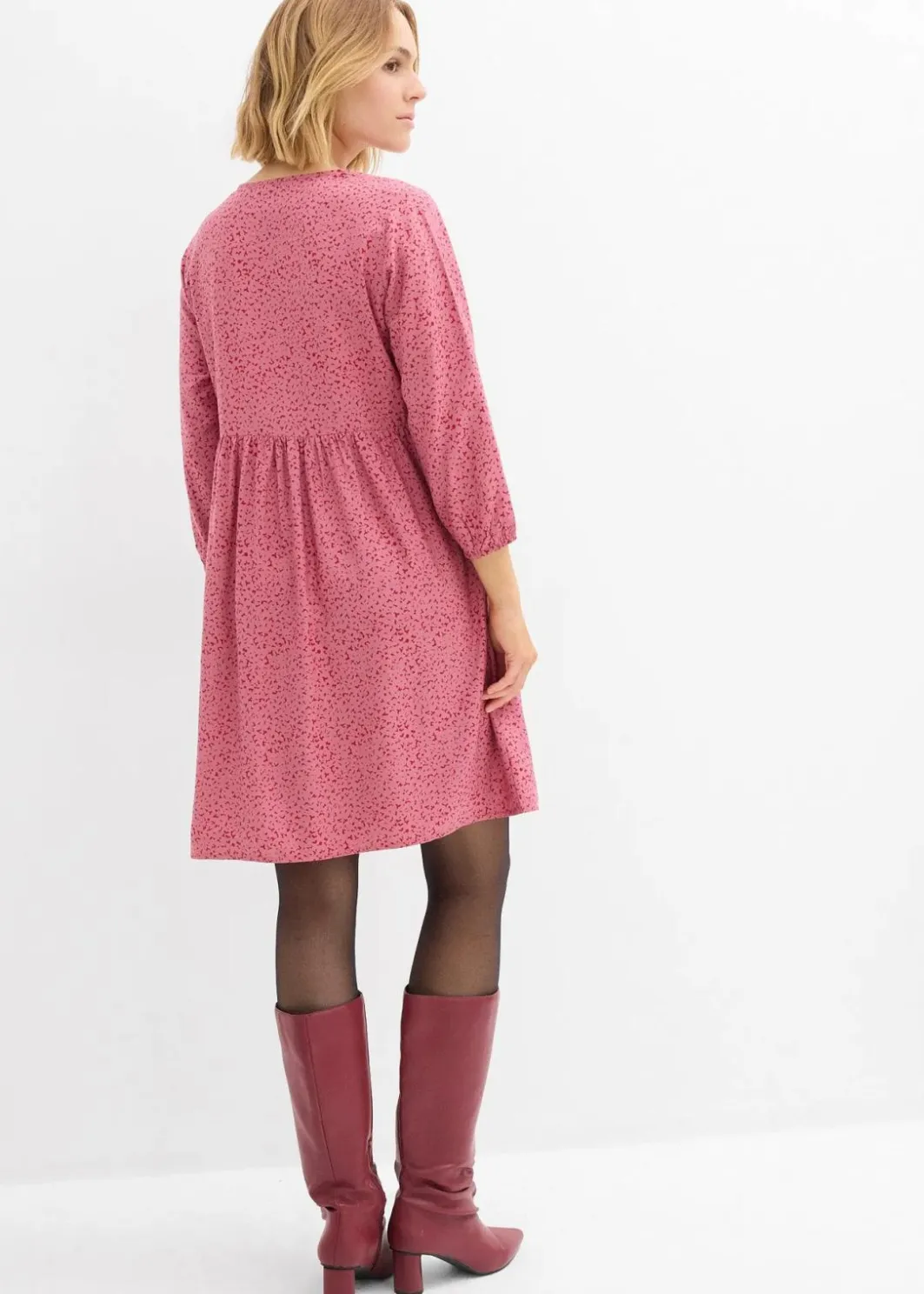 Tunika-Kleid aus fließender Vikose Damen Bekleidung·Pullover & Strickjacken|Kleider