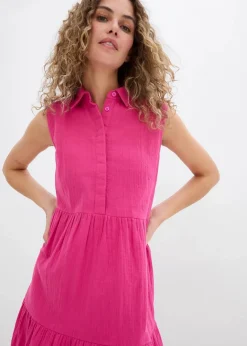 Hot Tunika-Kleid aus luftigem Musselin Damen Kleider|Bekleidung·Pullover & Strickjacken