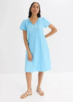 Damen bonprix Kleider|Bekleidung·Pullover & Strickjacken|Tunika-Kleid aus Musselin