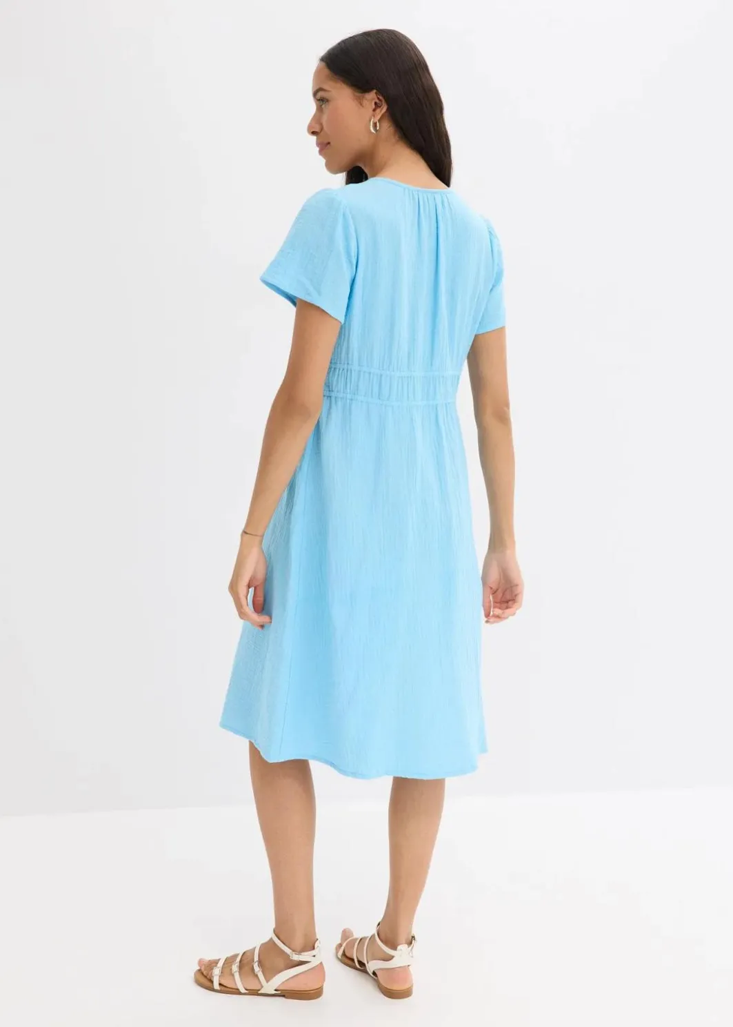 Damen bonprix Kleider|Bekleidung·Pullover & Strickjacken|Tunika-Kleid aus Musselin