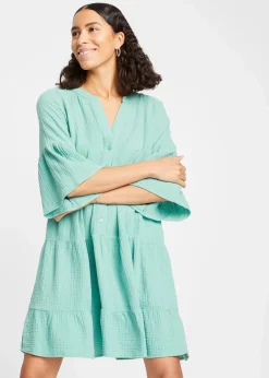 Damen bonprix Bekleidung·Pullover & Strickjacken|Kleider|Tunika-Kleid aus reiner Baumwolle